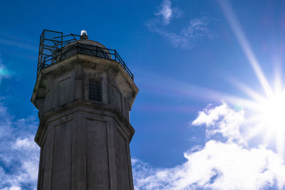 Low angle view of historic building against sky