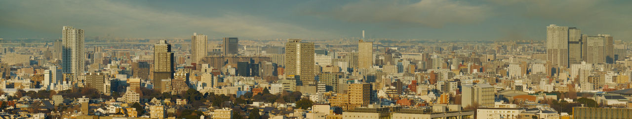 Panoramic shot of buildings against sky