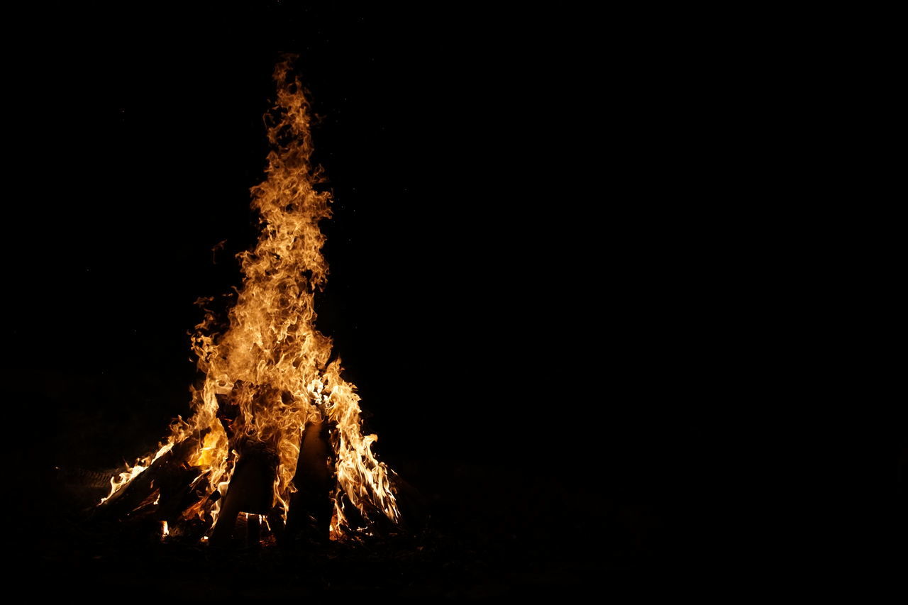 Campfire at night