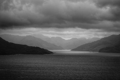 Scenic view of landscape and mountains against sky