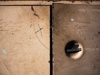 Full frame shot of old door