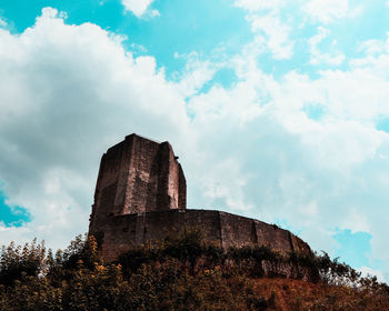 Low angle view of historical building against sky