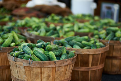 Close-up of vegetables for sale in market