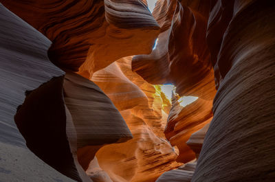 Low angle view of rock formation