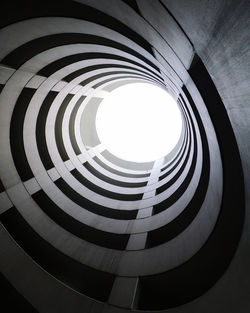 Low angle view of spiral staircase