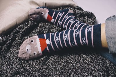 Cute socks, christmas themed details 