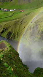 Rainbow over landscape