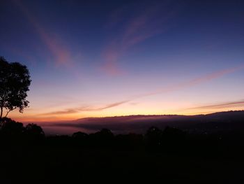 Scenic view of dramatic sky during sunset