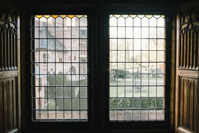 Glass window of house