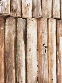 Full frame shot of old wooden fence