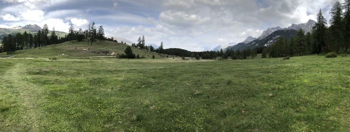 Panoramic view of landscape against sky
