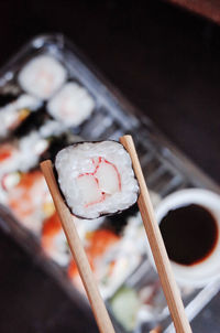 Close-up of sushi 