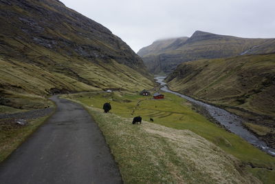 Country road passing through landscape