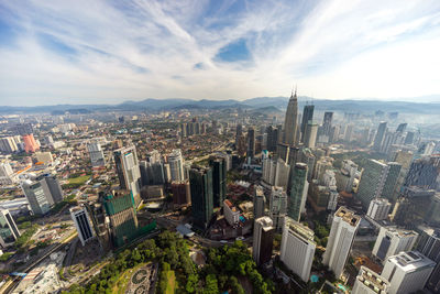 High angle view of cityscape