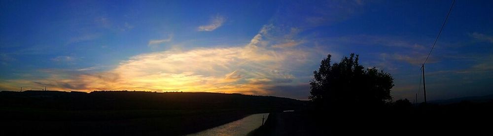 Scenic view of landscape at sunset