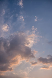 Low angle view of sky during sunset