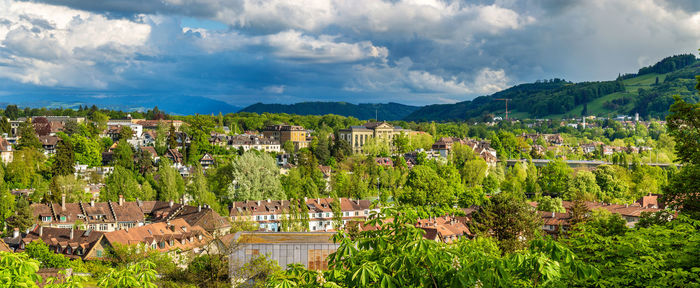 Panoramic shot of townscape against sky