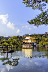 Reflection of building in lake