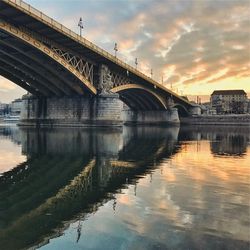 Bridge over river against sky