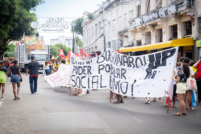 Brazilians protest  against the government of president  bolsonaro 