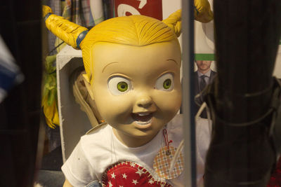 Close-up of doll