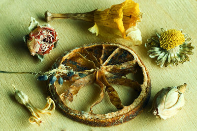 Close-up of fruits on table