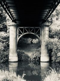 Arch bridge over river