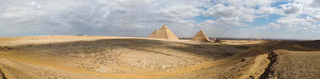 Panoramic view of desert against sky