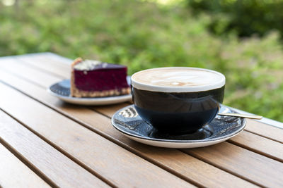 Close-up of coffee on table