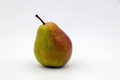 Close-up of apple against white background