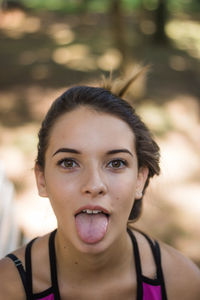 Close-up portrait of a smiling young woman