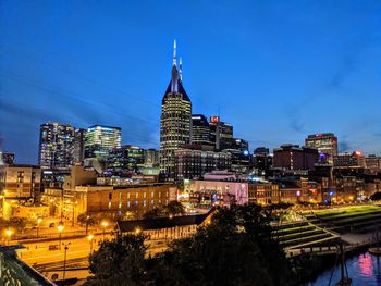 Nashville skyline and the batman building