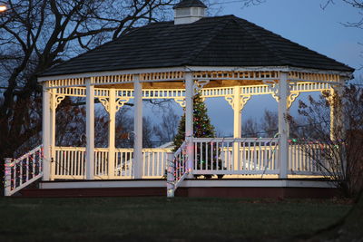 View of building  at christmas 