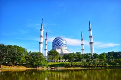 View of cathedral against blue sky