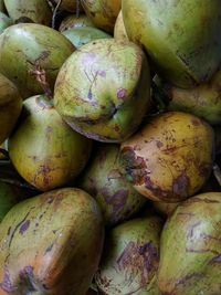 High angle view of fruits for sale at market stall