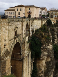 Arch bridge in a city