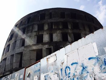 Low angle view of old ruin