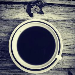 Coffee cup on table