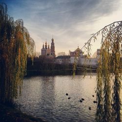 Reflection of built structures in water