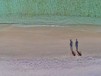 Two men in water