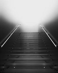 Low angle view of empty staircase in building