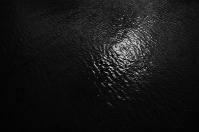 Full frame shot of rippled water at night