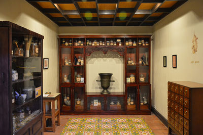 Interior of illuminated empty room