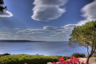 Scenic view of sea against sky