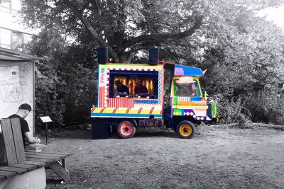 View of vehicles on road
