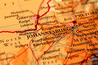 High angle view of text on paper