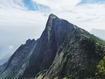 Scenic view of mountain range against sky