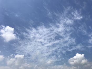 Low angle view of clouds in sky