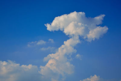 Low angle view of clouds in blue sky