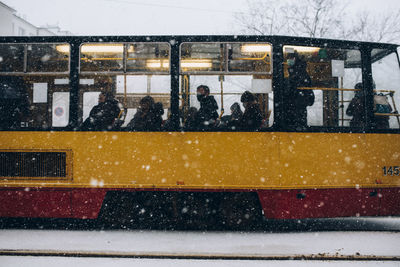 Close-up of train